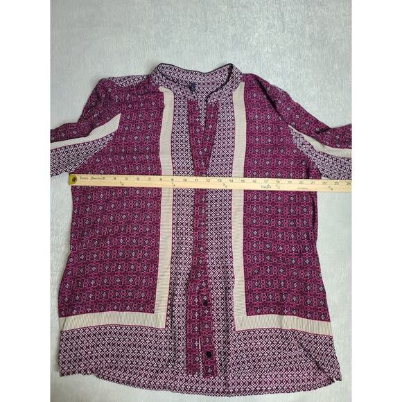 NYDJ Boho purple long-sleeved Size XL Hippie Office Work Career church Flowy - Picture 4 of 6